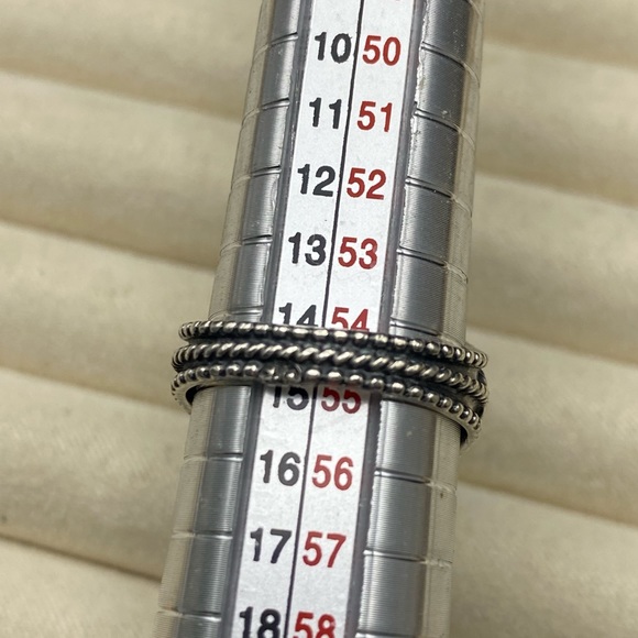 925 Sterling Silver Genuine Turquoise Stone Dome Ring - Picture 8 of 14